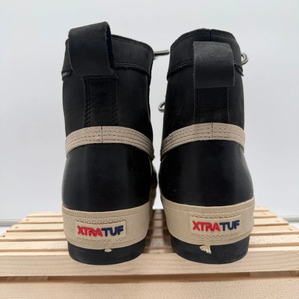 Xtratuf Legacy‎ Lace Waterproof Winter Boots Women's 6 Inch Black Tan Size 10